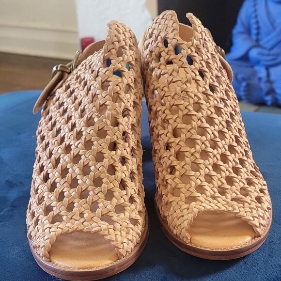 Veracruz Sundance Leather Peep-Toe Slingback Sandal 9.5 US 40 - Picture 3 of 5